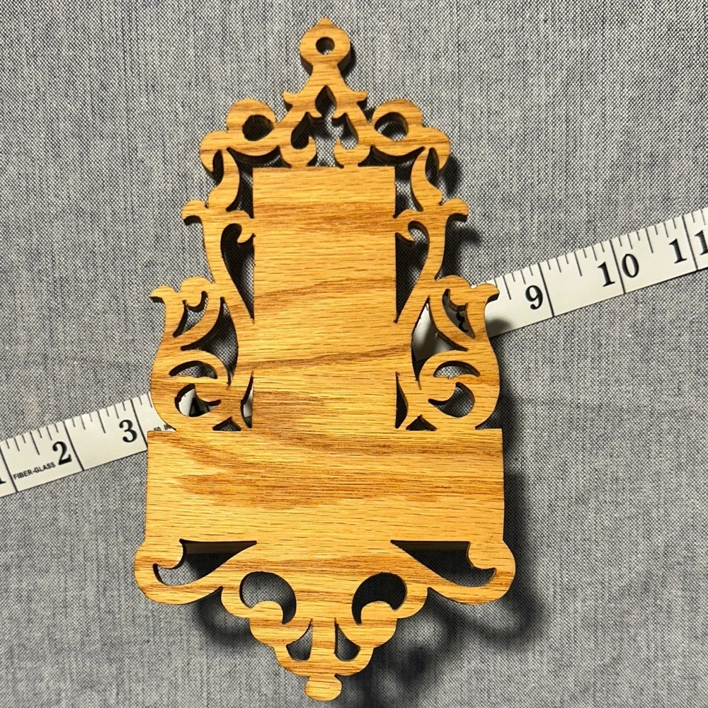 Ornate Wooden Wall Match Holder